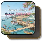 San Diego California Souvenir Magnet - Happy Life in Seaport Village Picture