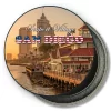 San Diego California Round Fridge Magnet - Sunny Day at Seaport Village Picture