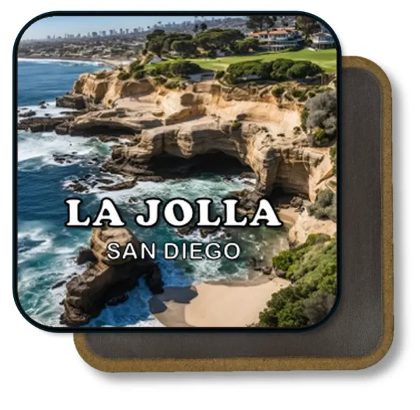 San Diego California Souvenir Magnet - La Jolla Coastal Landscape in a Sunny Day