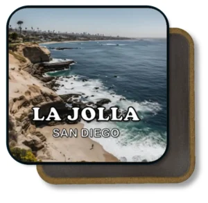 San Diego California Souvenir Magnet - La Jolla  Sandy Beach and Cliffs