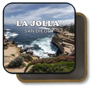San Diego California Souvenir Magnet - Ocean Waves on La Jolla Cliffs