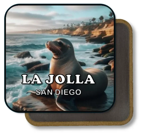 San Diego California Souvenir Magnet - Sea Lion by at La Jolla Shoreline