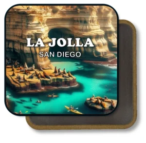 San Diego California Souvenir Magnet - Sea Caves with Sea Lions by La Jolla Coast