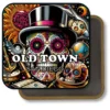 San Diego California Souvenir Magnet - Sugar Skull with Cosmic Elements