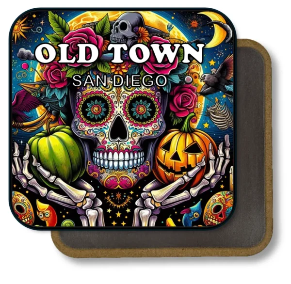 San Diego California Souvenir Magnet - Pumpkin and Skull Night Festival