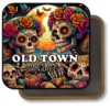 San Diego California Souvenir Magnet - Colorful Skulls with Roses and Moon