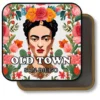 San Diego California Souvenir Magnet - Catrina Illustration with Colorful Rose Frame