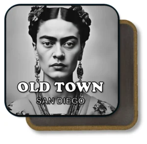 San Diego California Souvenir Magnet - Black and White Catrina Expression