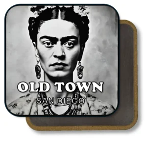 San Diego California Souvenir Magnet - Vintage Black and White Catrina Photo