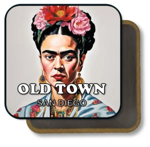 San Diego California Souvenir Magnet - Regal Catrina with Pink Rose Headdress