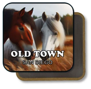 San Diego California Souvenir Magnet - Horses Grazing in Autumn Fields