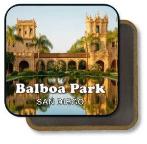 San Diego California Souvenir Magnet - Historic Architecture by Balboa Park Pond
