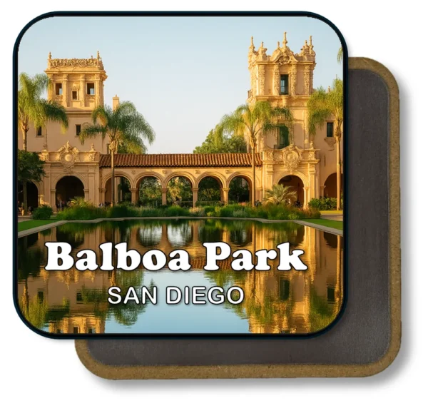 San Diego California Souvenir Magnet - Historic Architecture by Balboa Park Pond