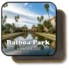 San Diego California Souvenir Magnet - Reflecting Pool Surrounded by Balboa Park Palms