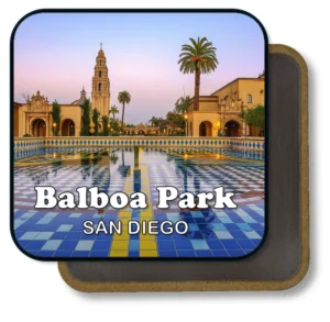San Diego California Souvenir Magnet - Colorful Tile Plaza at Balboa Park