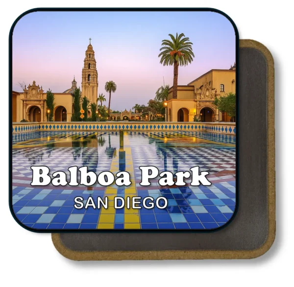 San Diego California Souvenir Magnet - Colorful Tile Plaza at Balboa Park