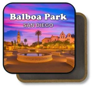 San Diego California Souvenir Magnet - Twilight Sky Over Balboa Park Buildings